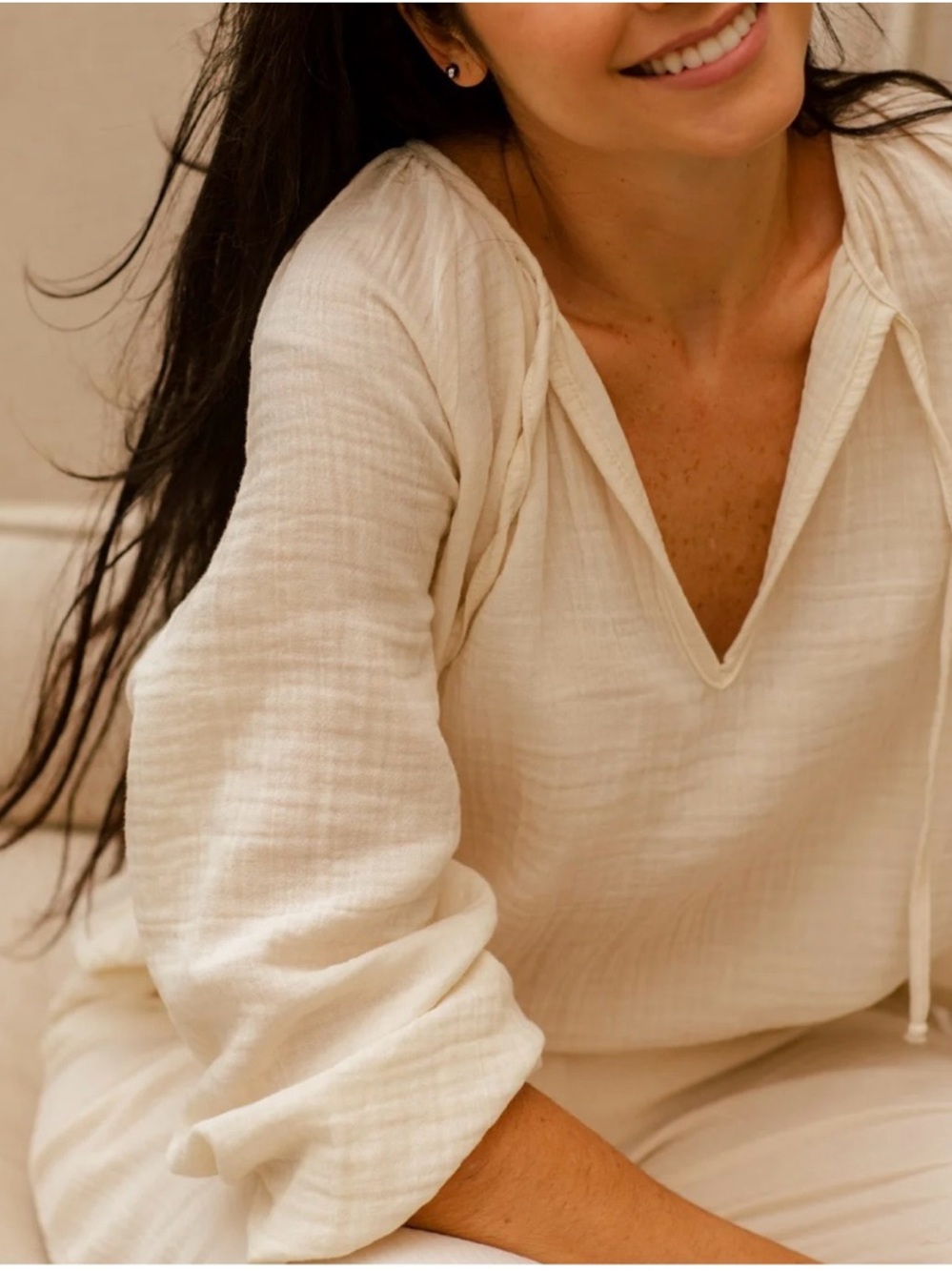 Nothing Fits But Cotton Muslin Gauze Blouse